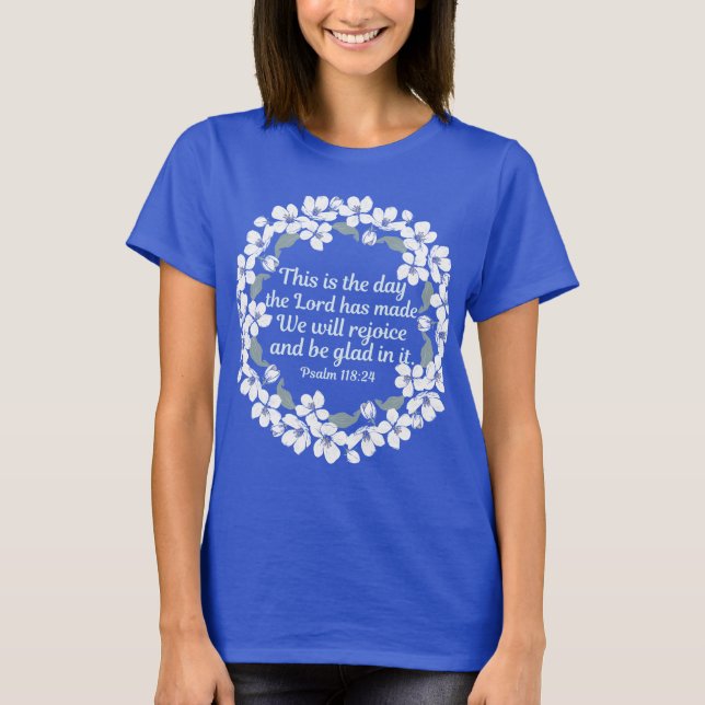 Inspirational Christian Psalm Rejoice Women's T-Shirt (Front)