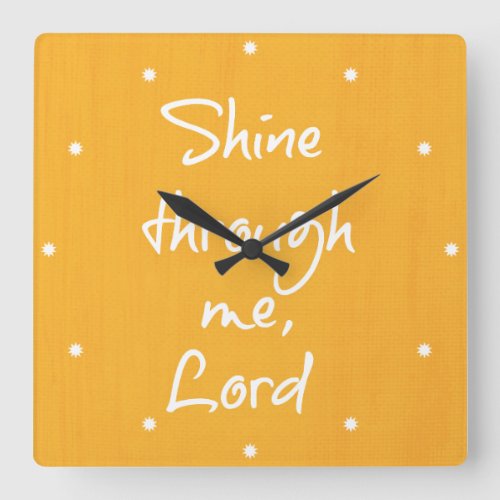 Inspirational Christian Quote Affirmation Prayer Square Wall Clock