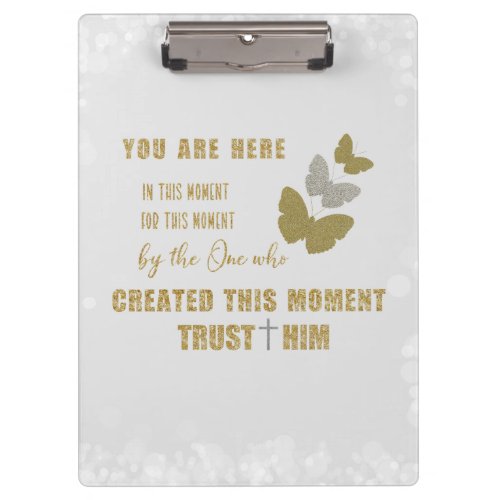 Inspirational Christian Quote Clipboard