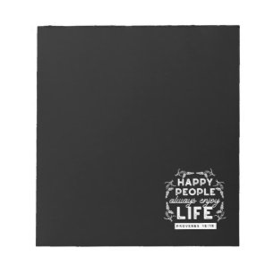 Inspirational Christian Quote from Proverbs 15:15 Notepad