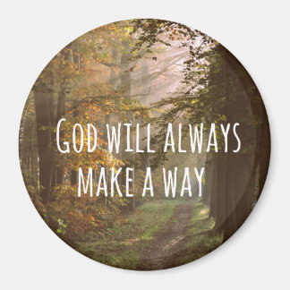 Inspirational Christian Quote: God Will Magnet