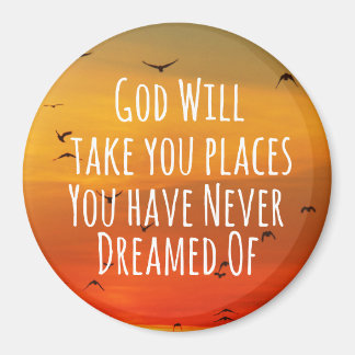Inspirational Christian Quote: God Will Magnet
