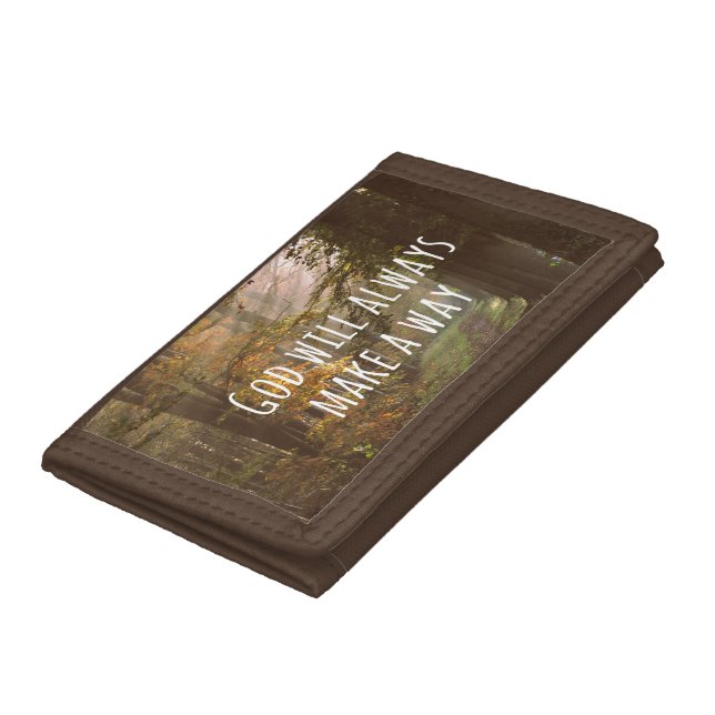 Inspirational Christian Quote: God Will Tri-fold Wallet (Bottom)