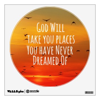 Inspirational Christian Quote: God Will Wall Decal by QuoteLife at Zazzle