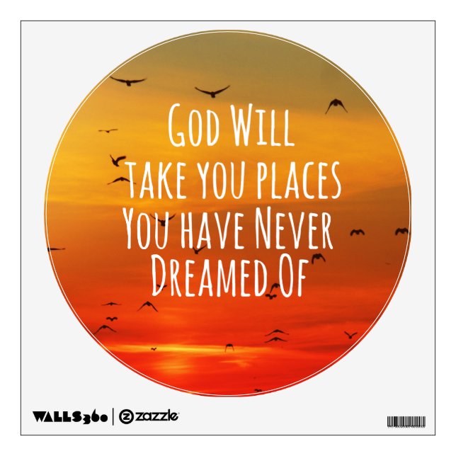 Inspirational Christian Quote: God Will Wall Decal (Front)