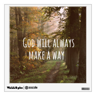 Inspirational Christian Quote: God Will Wall Sticker