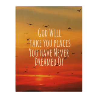 Inspirational Christian Quote: God Will Wood Wall Decor