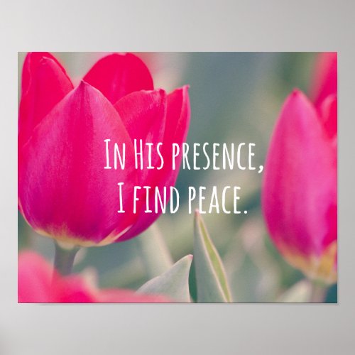 Inspirational Christian Quote Gods Peace Poster