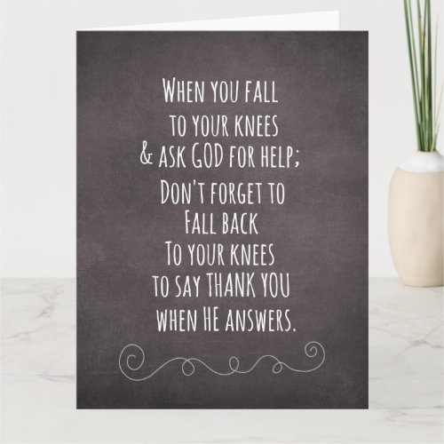 Inspirational Christian Quote Message Card