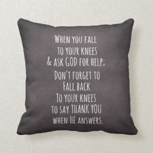 Inspirational Christian Quote Message Throw Pillow