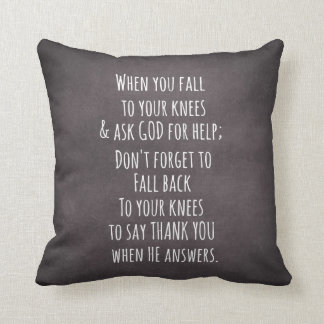 Inspirational Christian Quote Message Throw Pillow