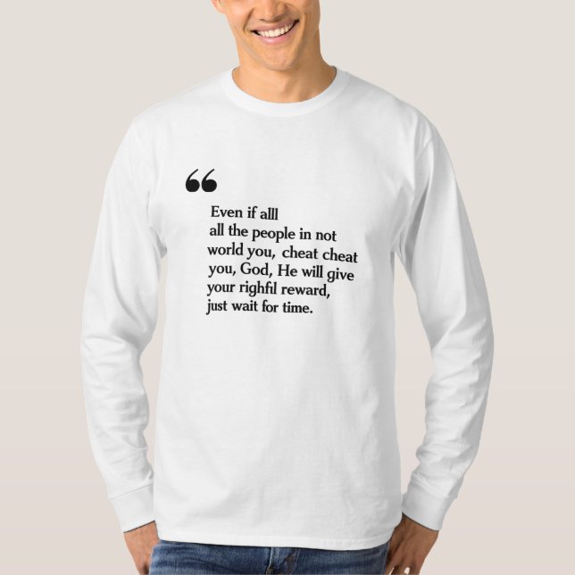 Inspirational Christian Quote T-Shirt (Front)