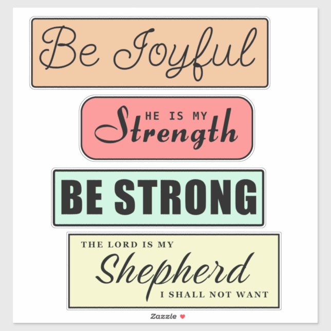 Inspirational Christian Quotes Sticker (Sheet)