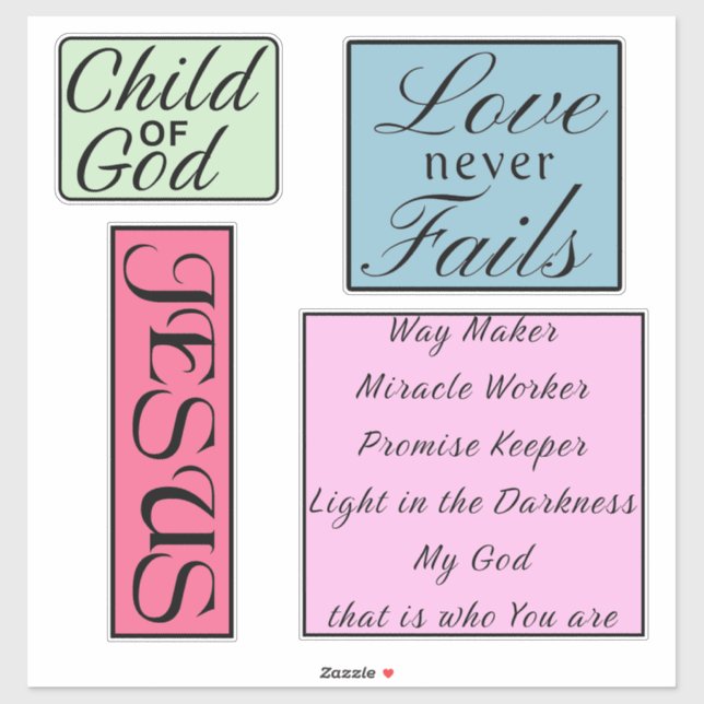 Inspirational Christian Quotes Sticker (Sheet)