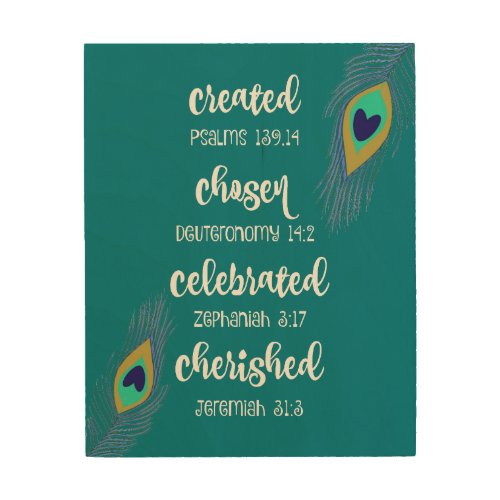 Inspirational Christian Scripture Affirmation Wood Wall Decor