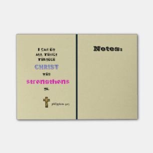 Inspirational Christian Scripture Quote Typography Post-it Notes