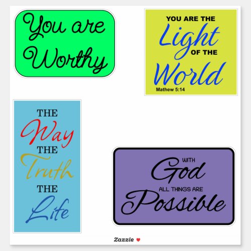 Inspirational Christian sticker pack