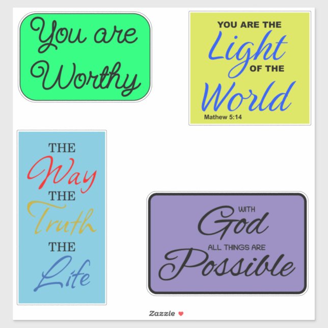 Inspirational Christian sticker pack (Sheet)
