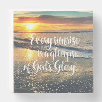 Inspirational Christian Sunrise Quote  Wooden Box Sign by Christian_Quote at Zazzle