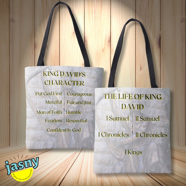 Inspirational Christian The Life Of King David Tote Bag (Creator Uploaded)