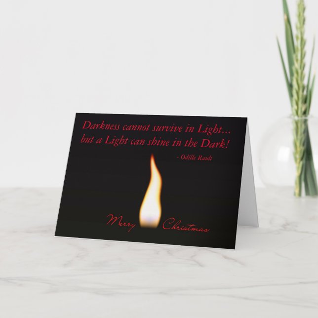 Inspirational Christmas Card - Light in Darkness (Front)