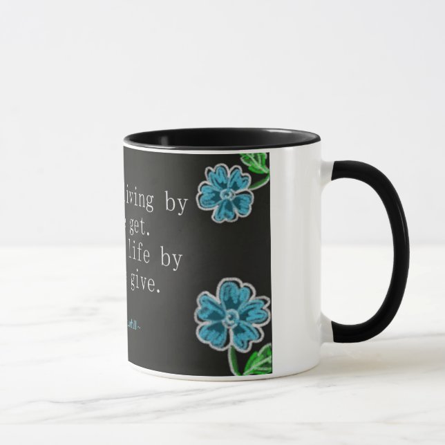 Inspirational Churchill Life Quote Mug (Right)