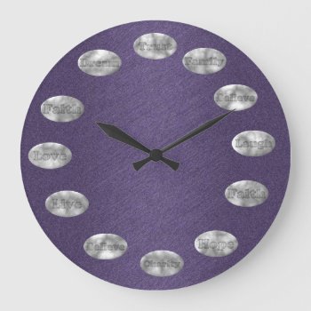 Inspirational Clock Purple by PersonalCustom at Zazzle