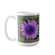Inspirational Coffee Mug with Purple African Daisy