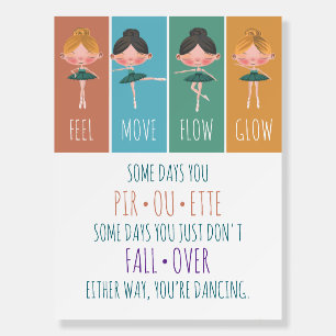 Inspirational Colorful Ballet Girl Art Poster