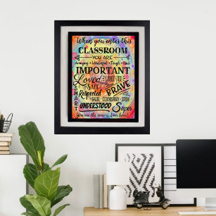 Inspirational Colorful Classroom Teacher Poster
