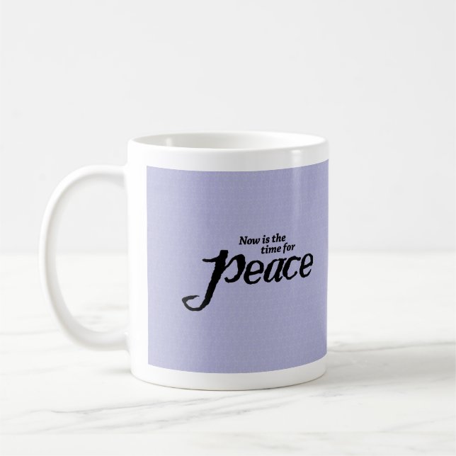 Inspirational colorful Peace & Kindness Coffee Mug (Left)