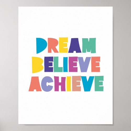 Inspirational colourful typographic poster