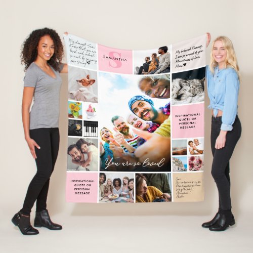 Inspirational Comfort Custom Messages  12_Photo Fleece Blanket