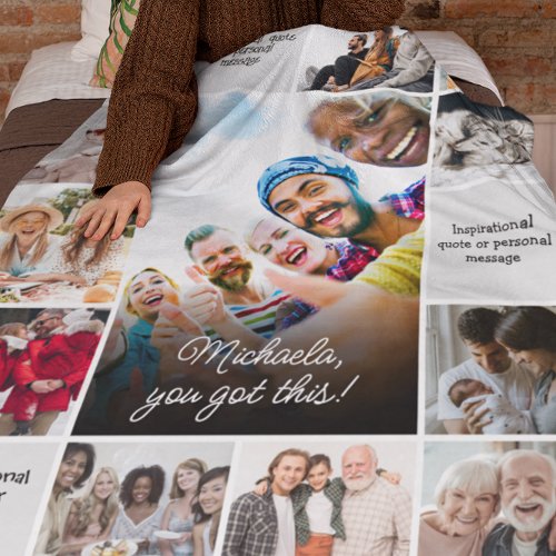 Inspirational Comfort Custom Messages  12_Photo Fleece Blanket