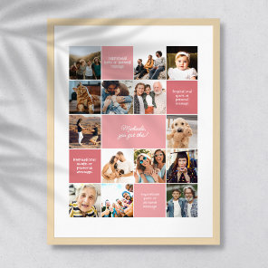 Inspirational Comfort Custom Messages & 14-Photo Poster