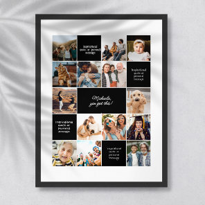 Inspirational Comfort Custom Messages & 14-Photo Poster