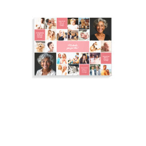 Inspirational Comfort Custom Text 22-Photo Collage Canvas Print