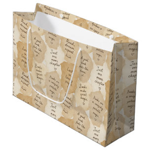 Inspirational Cream Books Magic   Large Gift Bag