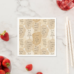 Inspirational Cream Books Magic   Napkins