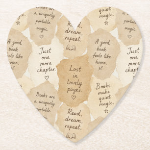 Inspirational Cream Books Magic Paper Coaster