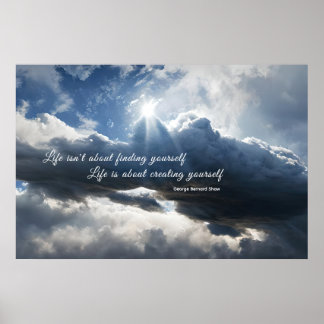 Inspirational "Creating Yourself" Sky Ai Art Poster