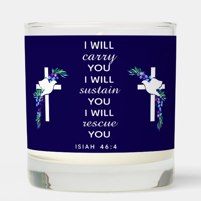 Inspirational Cross Scented Candle (Front)