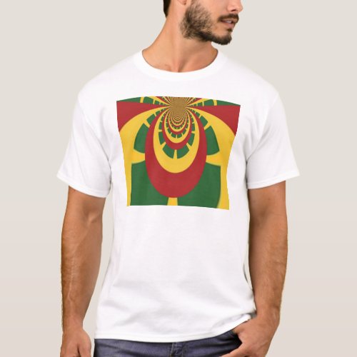 Inspirational Cultural Jamaicas Rastas Colors Art T_Shirt