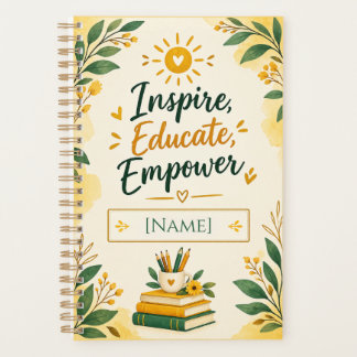 Inspirational Custom Teacher Planner | Modern Boho