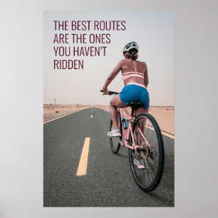 Inspirational Cycling Quote Wall Art for Adventure