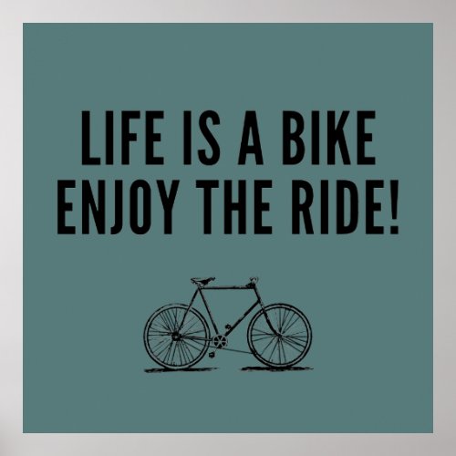 inspirational cycling quotes poster