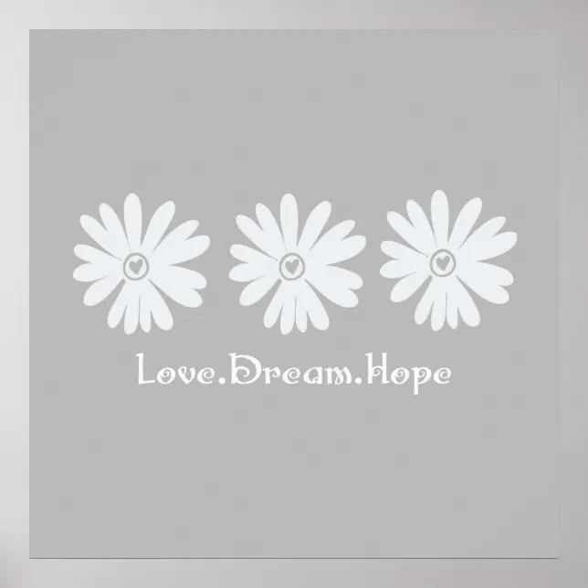 Inspirational Daisies Poster | Zazzle