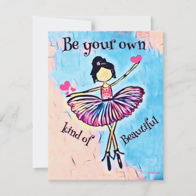 Inspirational dancer ballet Card Personalize it (Front)