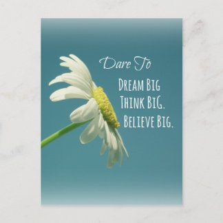 Inspirational Dare to Dream Big Quote Postcard