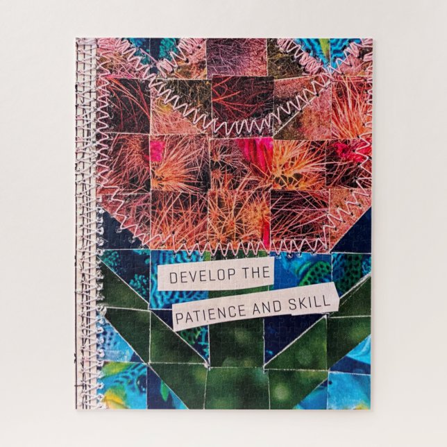 Inspirational Develop the Patience and Skill Art Jigsaw Puzzle (Vertical)